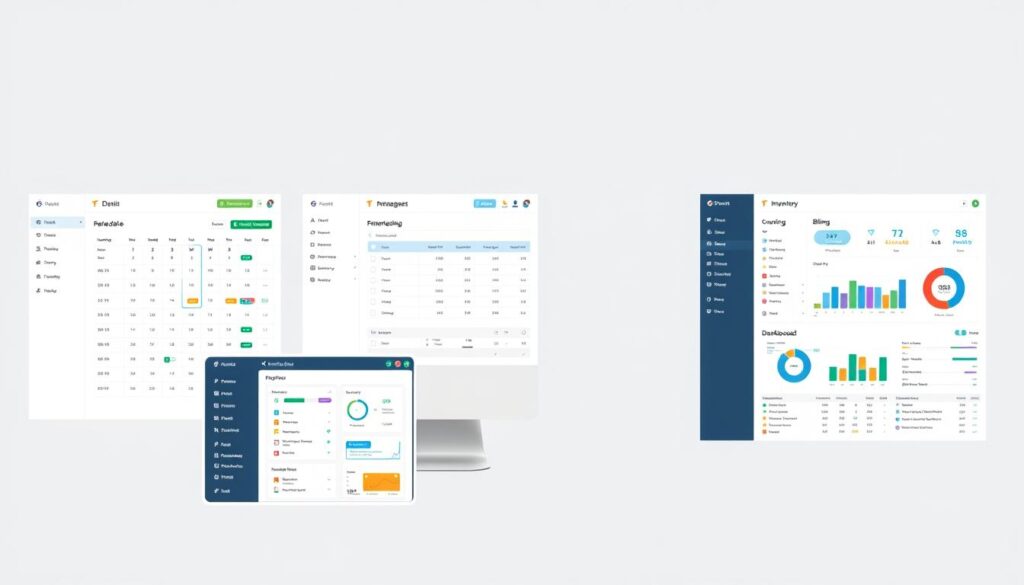 A modern, intuitive software interface displaying various management tools for a dental clinic, including patient scheduling, billing, inventory tracking, and reporting dashboards. The interface is clean, visually appealing, and easy to navigate, with a warm, professional color palette that reflects the welcoming atmosphere of the clinic. The layout is balanced, with clear organization of information and seamless integration of different modules. The overall impression is one of efficiency, organization, and a commitment to providing excellent patient care through intelligent, user-friendly practice management.